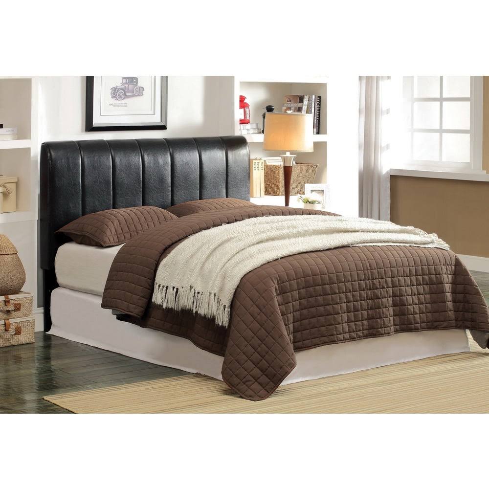 Tufted Adjustable Espresso Headboard C36414