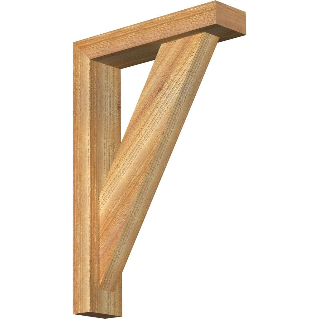 Traditional Block Rough Sawn Bracket with Offset Brace S493811
