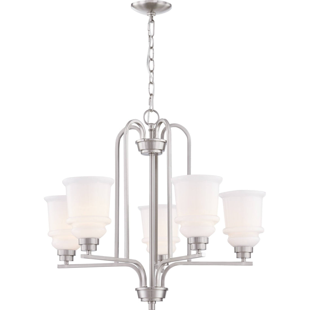 5-Light Brushed Nickel Chandelier D972761