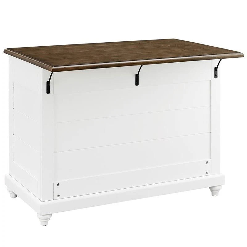 White Kitchen Island with 2 Stools K91596