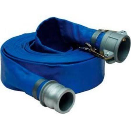 2x22 x 25& PVC Lay Flat Discharge Hose with Aluminum Cam & Groove Fittings R492