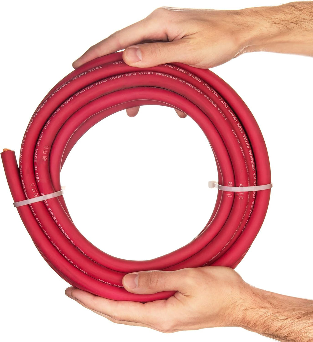 50 Feet Red 100% Copper Welding Cable 600 Volt J4341