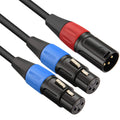 XLR Y-Cable 2 Female to 1 Male 1.6ft K9974