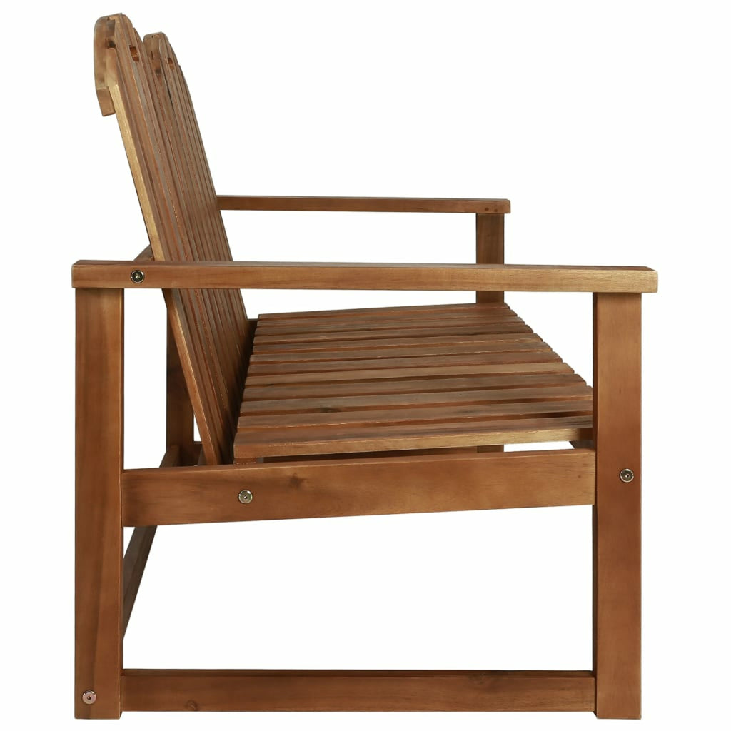 Set of 4 Acacia Wood Patio Lounge Set with Garden Bench and Coffee Side Table C21077