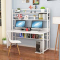White Student Desk with Bookcase I725538