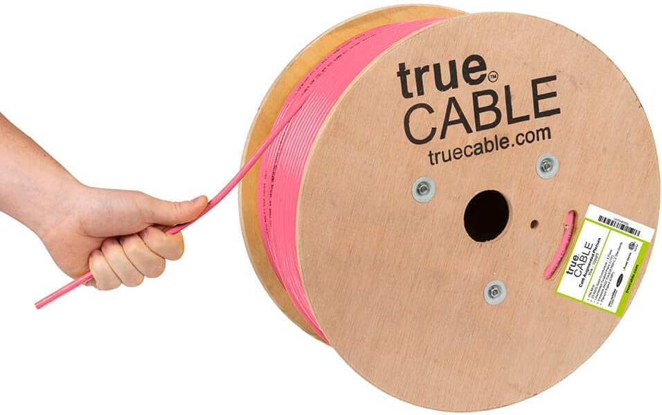 1000ft Blue 23AWG 4 Pair Solid Bare Copper Bulk Ethernet Cable H74900