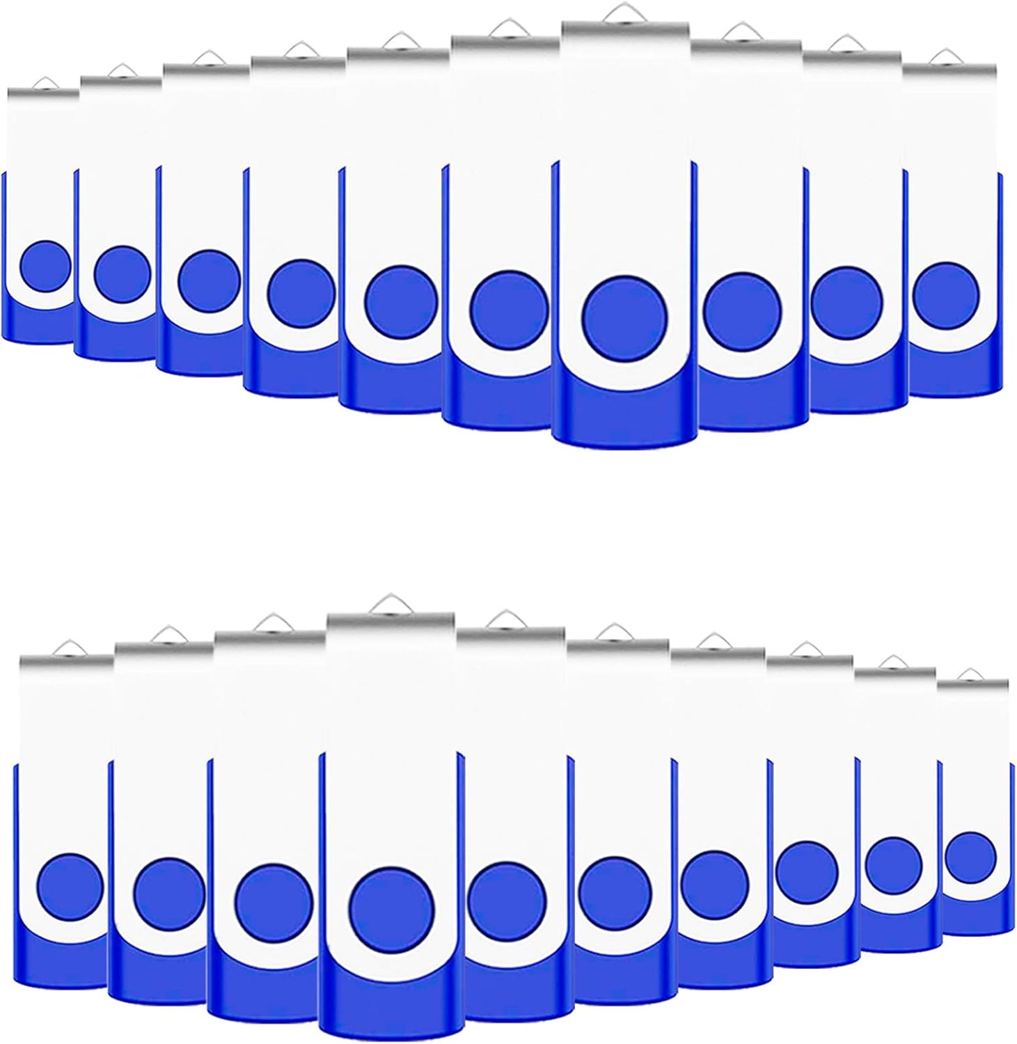 50 Pack USB 2.0 Metal Swivel Flash Drives with LED Indicator O9908