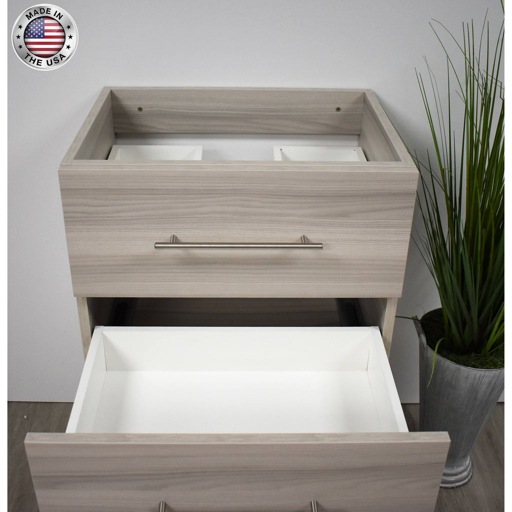 Ash Grey Wall-Mounted Floating Bathroom Vanity Cabinet W643641