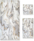 3 Piece Marble Ink Texture Towel Set X45769