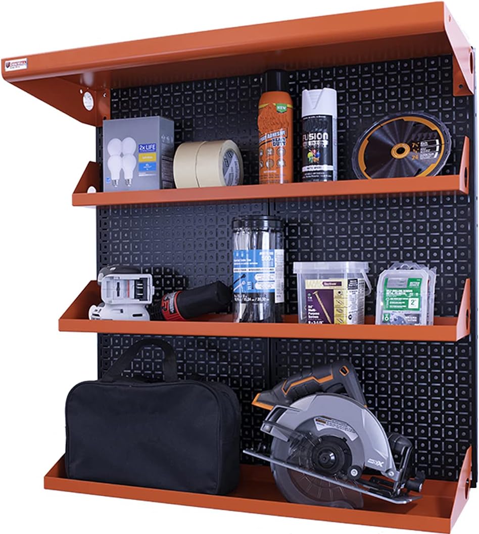 Black Modular Pegboard Shelving Kit 32" x 32" L920901