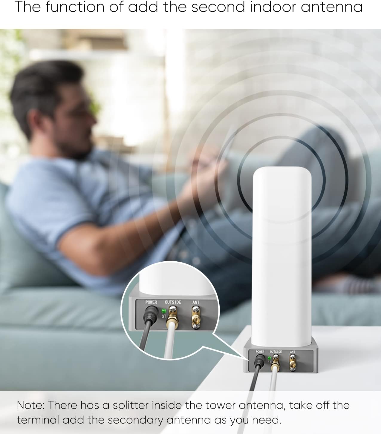 Cell Phone Signal Booster for Home and Office, 4G LTE & 5G, 5,000 sq ft, FCC Approved V83481