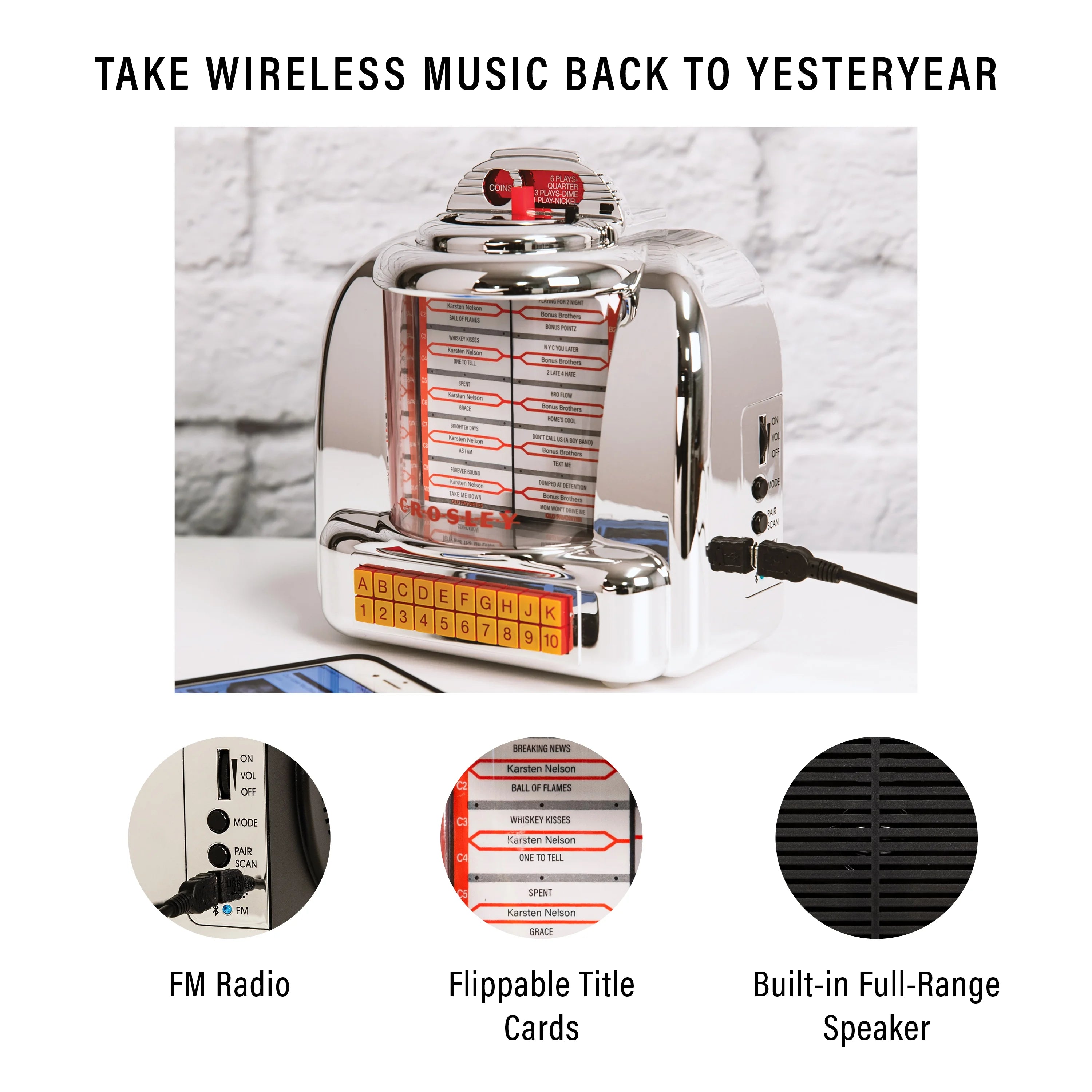 Diner Jukebox FM Radio with Bluetooth S823228