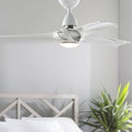 White LED Propeller Ceiling Fan with Remote Control and Light Kit T5103