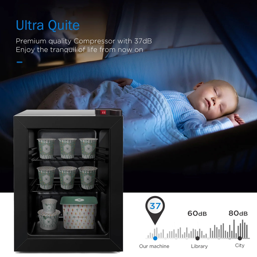 2.1 cu ft Upright Freezer with Glass Door G806