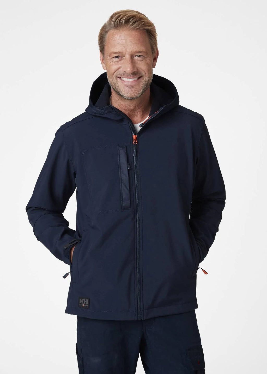 Black Hooded Softshell Jacket U6869