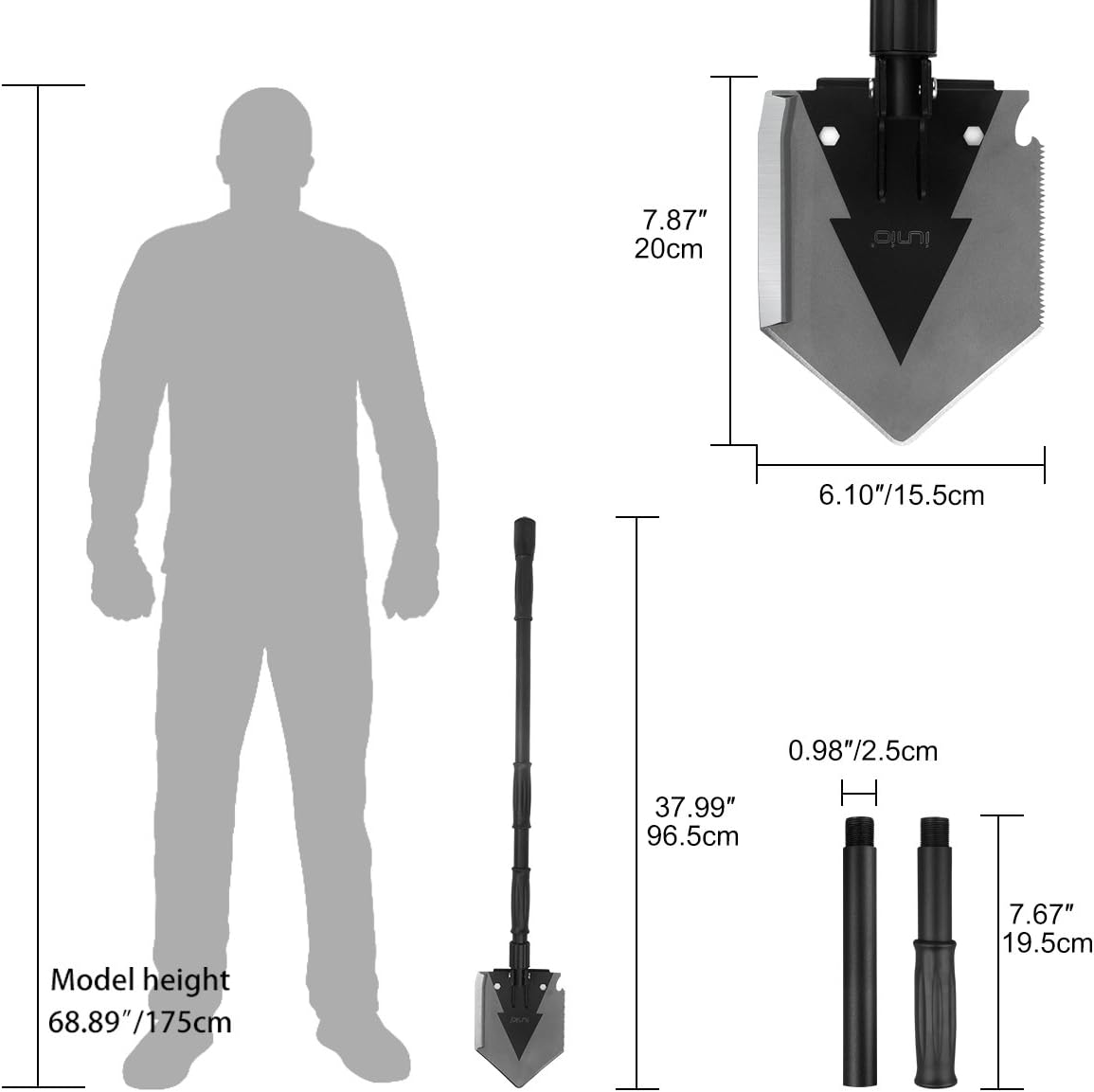 Folding Shovel Camping Shovel Survival Multitool Entrenching Tool Spade E-Tool Kit M698071
