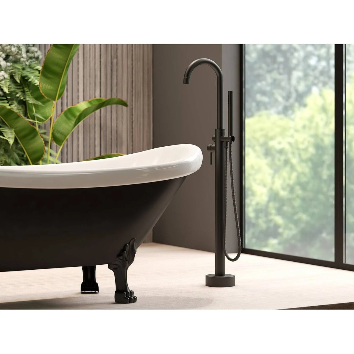 Matte Black Freestanding Tub Filler I50067