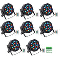 50 Rechargeable LED DMX DJ Club Wash Up-Lights with Remote L13439