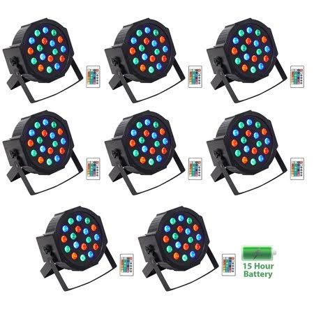 50 Rechargeable LED DMX DJ Club Wash Up-Lights with Remote L13439