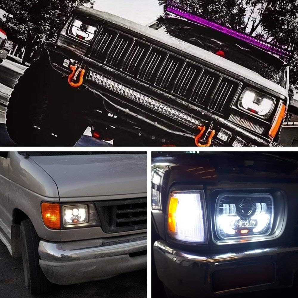 2PCS 5x7 LED Headlight Sealed Beam Hi/Lo Beam DRL H331