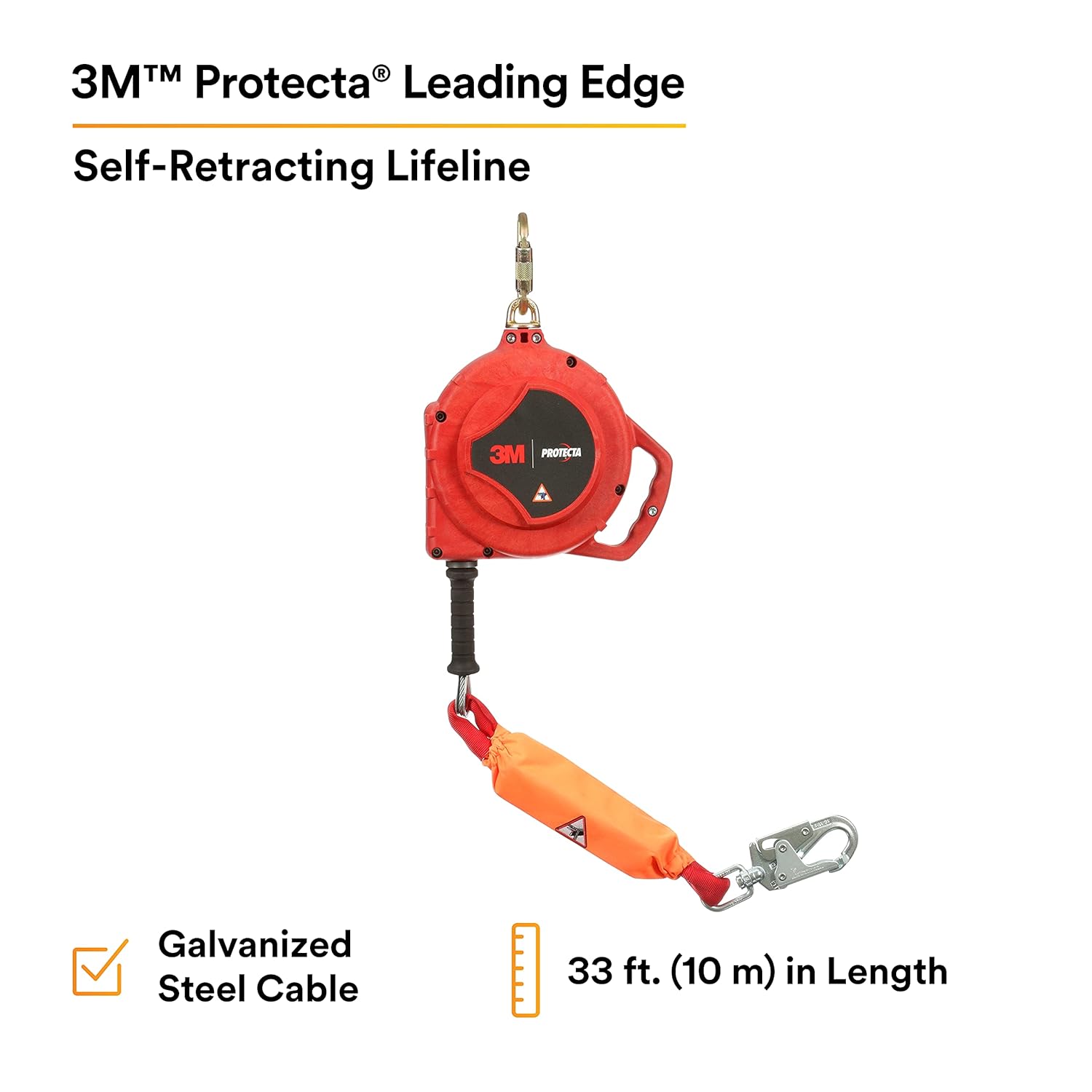 Self Retracting Lifeline, Cable, 33' (10M) J577491