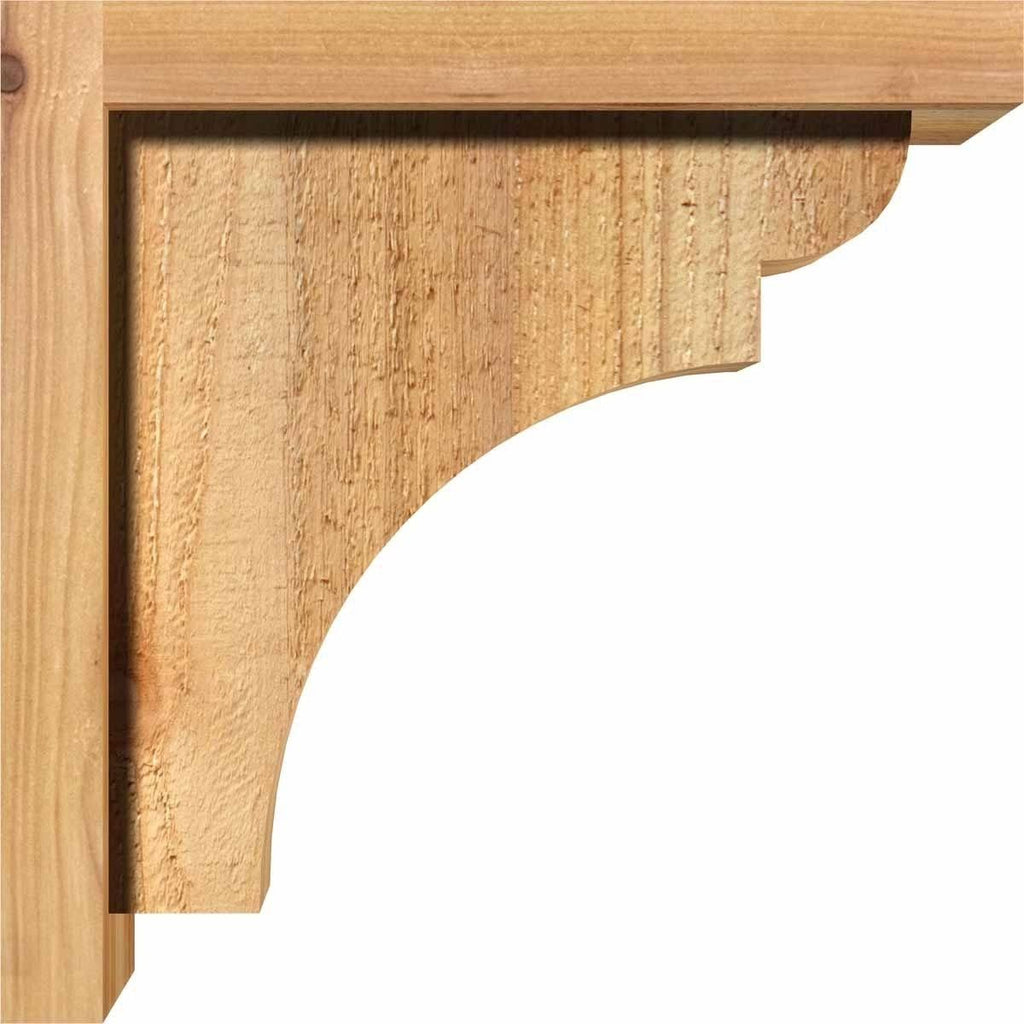 Rough Sawn Corbel with Backplate, Western Red Cedar P8365