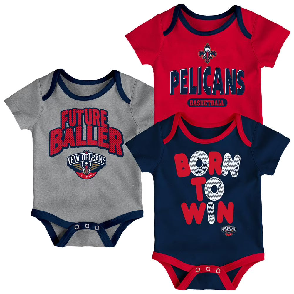 New Orleans Pelicans Infant Creeper Set 3 Pack T7949