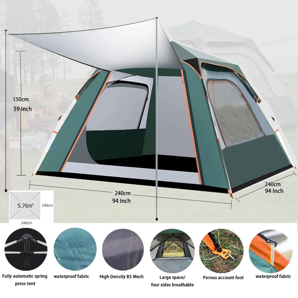 5 Person Waterproof Quick Set Portable Tent K79524