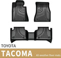 Heavy Duty Black TPE All Weather Car Floor Mats, 1st & 2nd Row Full Set C4452