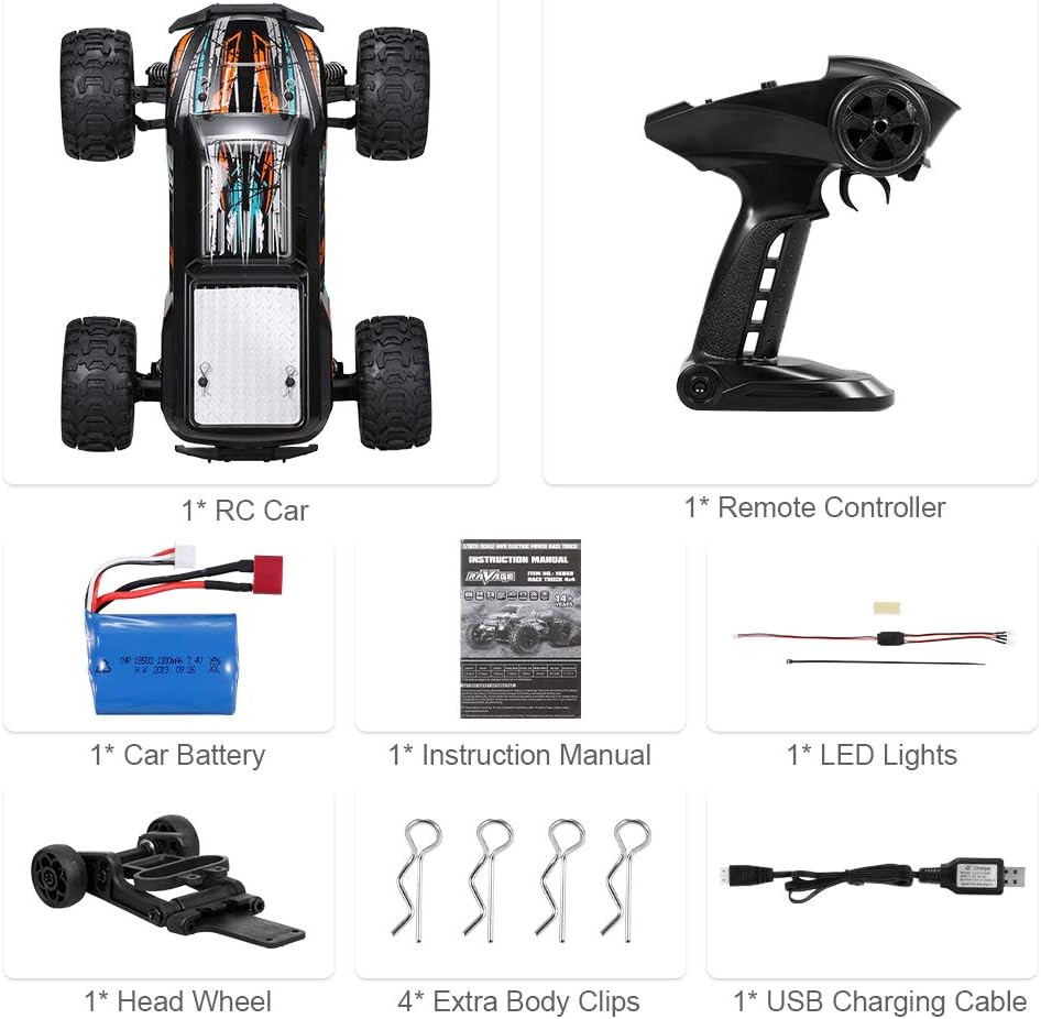 1:16 Scale 4WD RC Car Orange Q177
