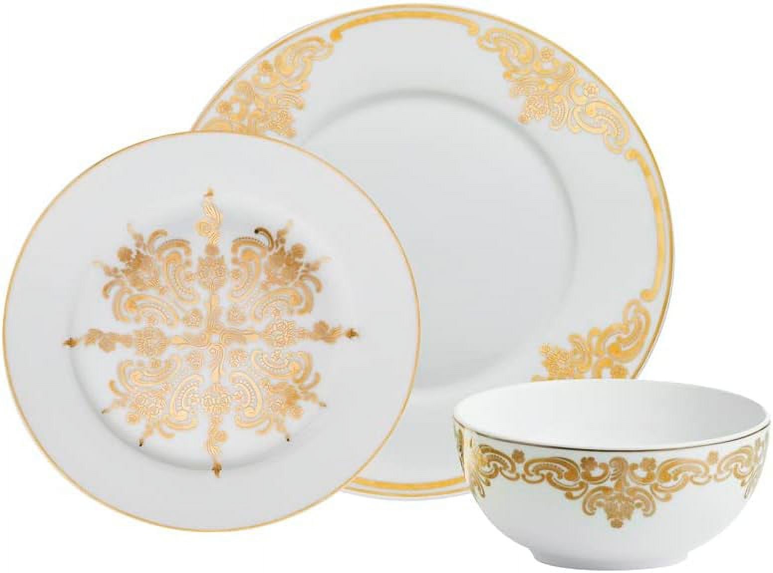 12 Piece White Porcelain Dinnerware Set R686502