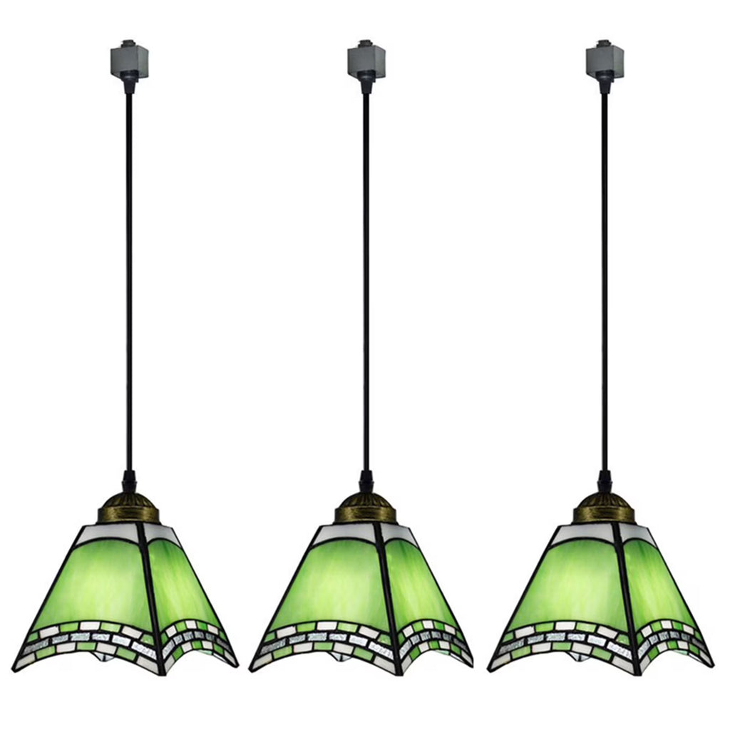 Tiffany Style 3 Lights Track Lighting Pendant B390
