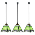 Tiffany Style 3 Lights Track Lighting Pendant B390
