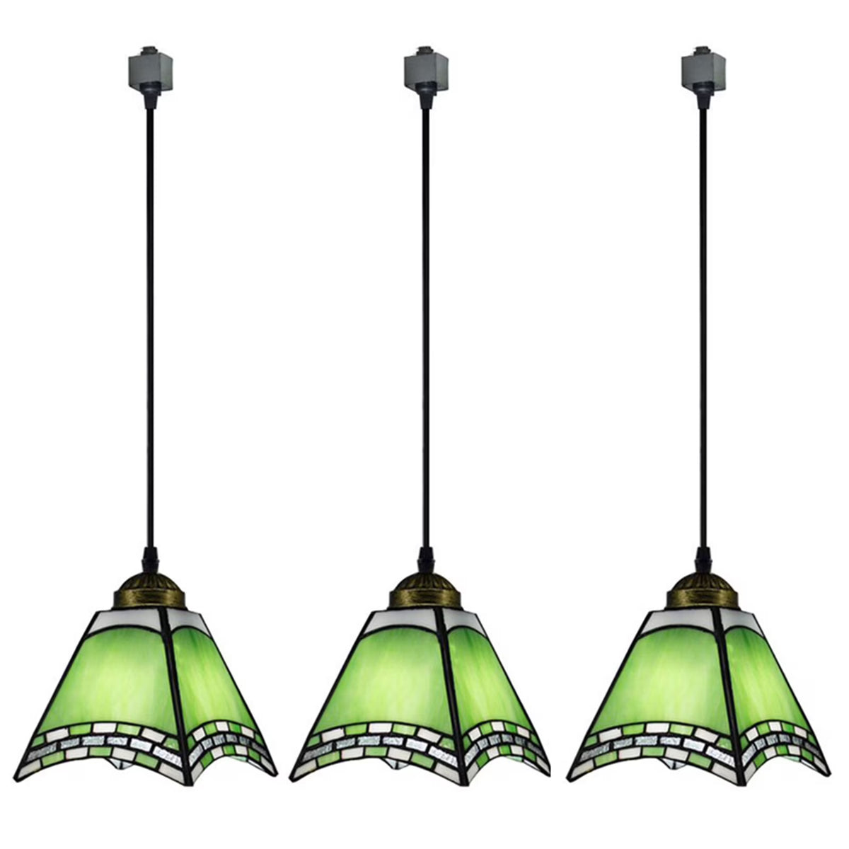 Tiffany Style 3 Lights Track Lighting Pendant B390