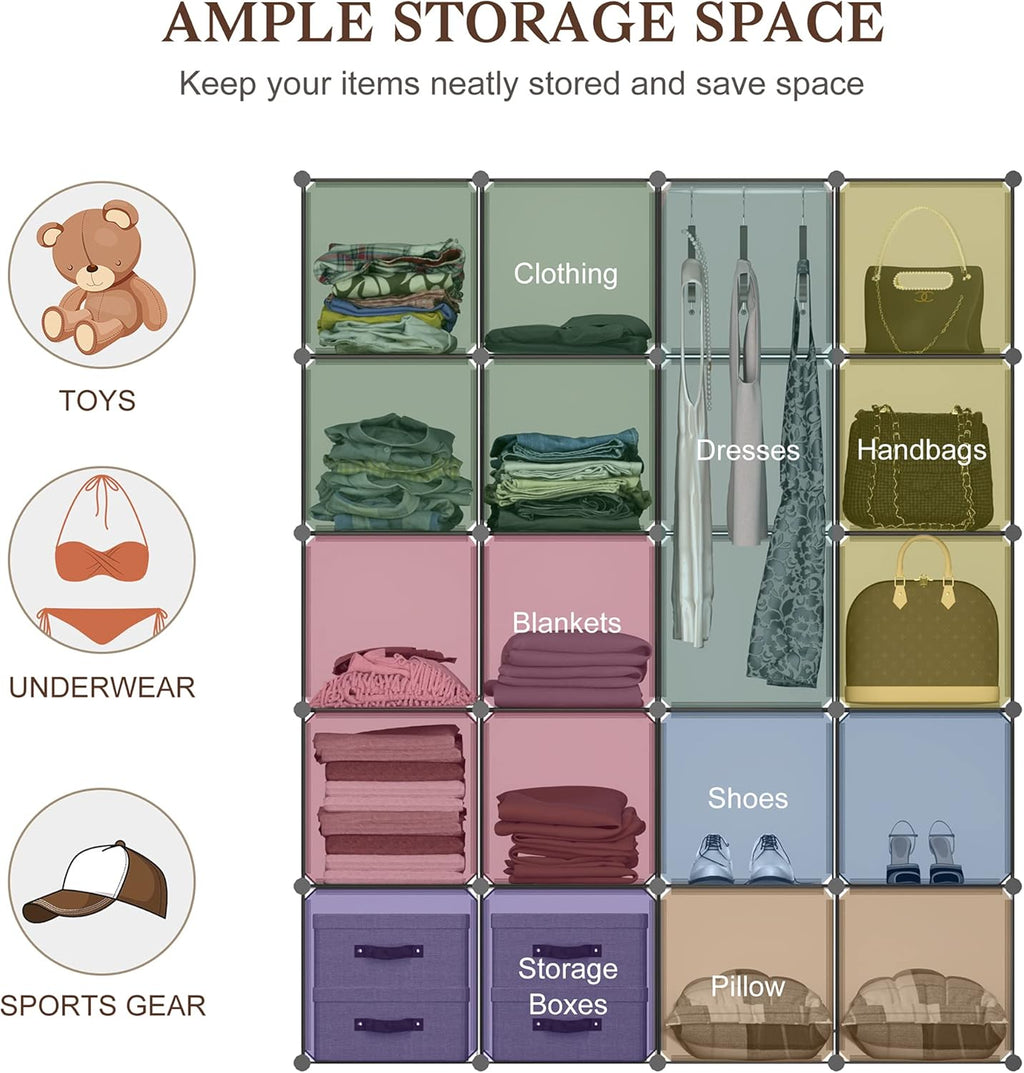 20-Cube Plastic Cube Storage Organizer E8814