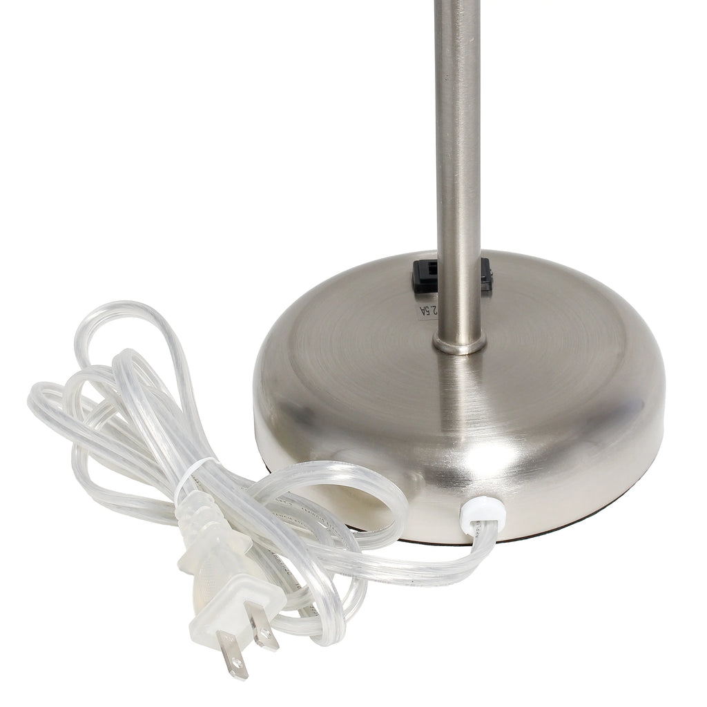 Stick Lamp with Outlet and Fabric Shade Two Pack Set C475014