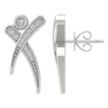14K White Gold Lab Grown Diamond Stud Earrings R25976