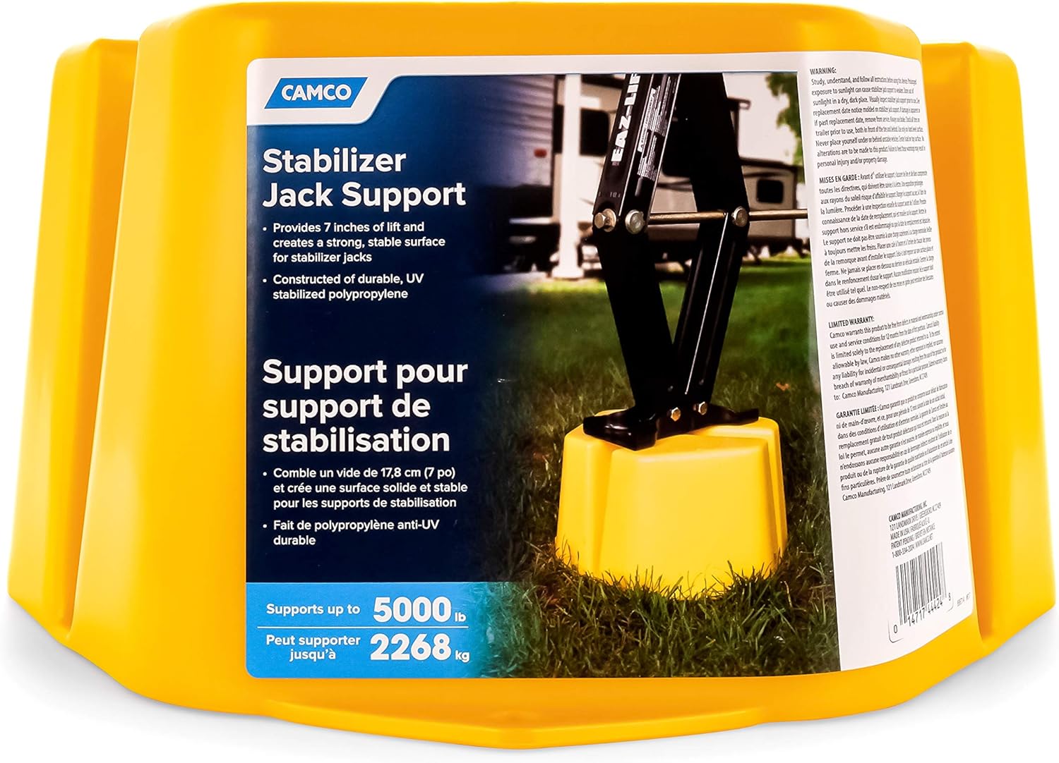 Yellow 7-inch Stabilizer Jack Supports 2-Pack N99537
