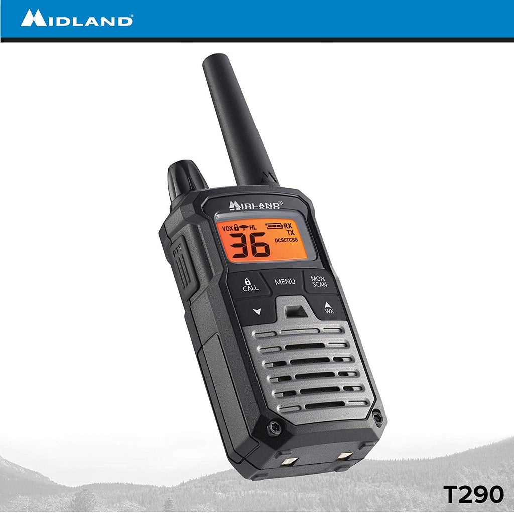 Black/Silver 4 Radios GMRS Two Way Radio Walkie Talkie K9419