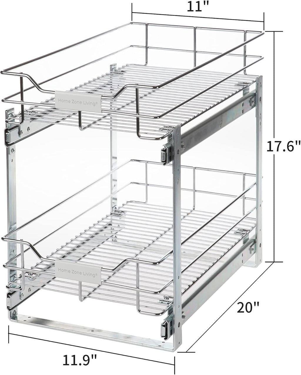2-Tier Slide Out Drawer Cabinet Organizer A3245
