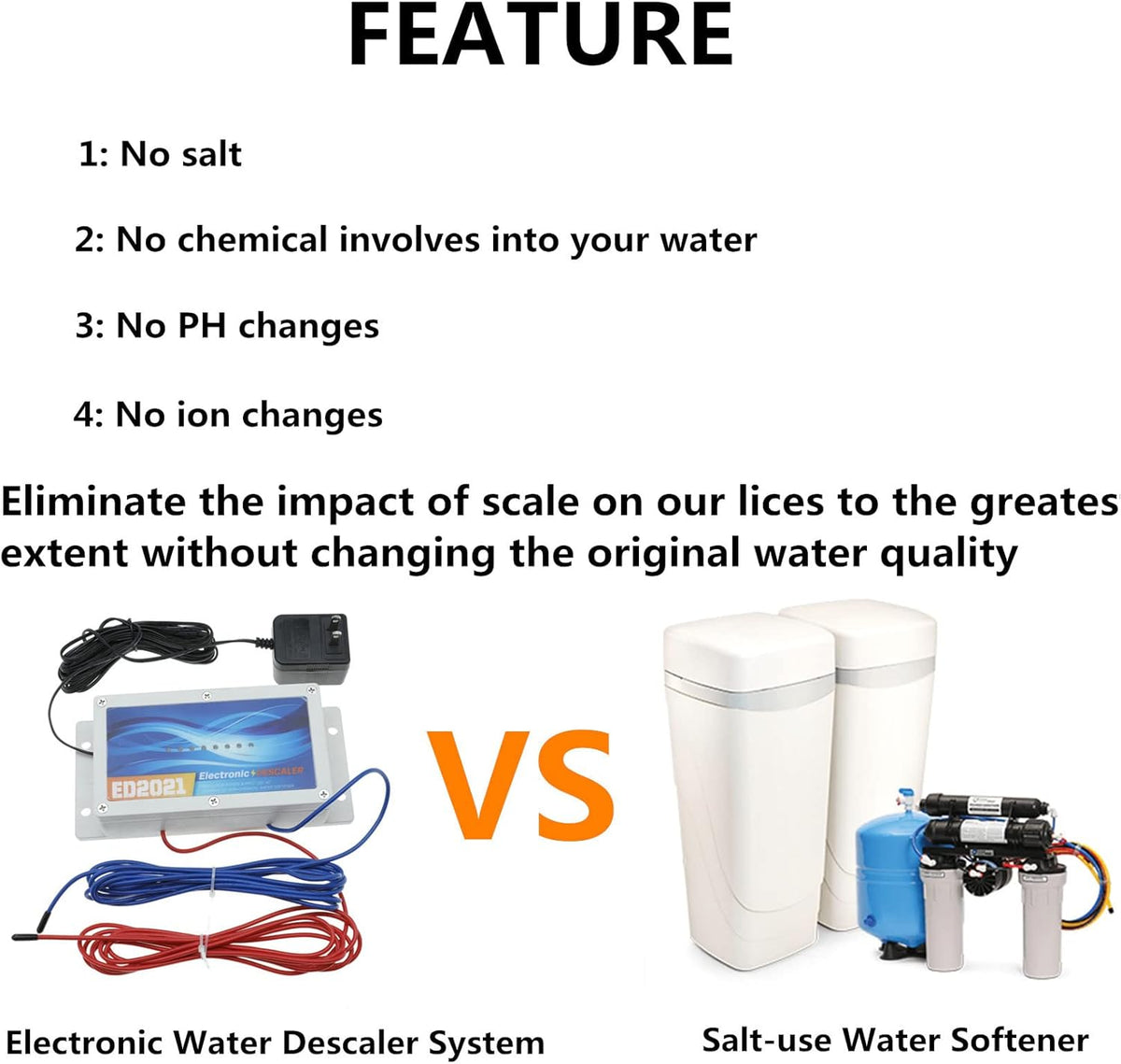 Electronic Water Descaler System Salt Free Water Softener Y956566
