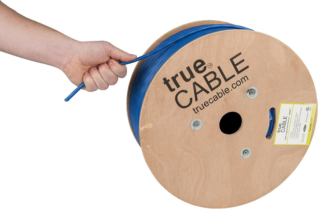 1000ft Blue 23AWG 4 Pair Solid Bare Copper Bulk Ethernet Cable H74900