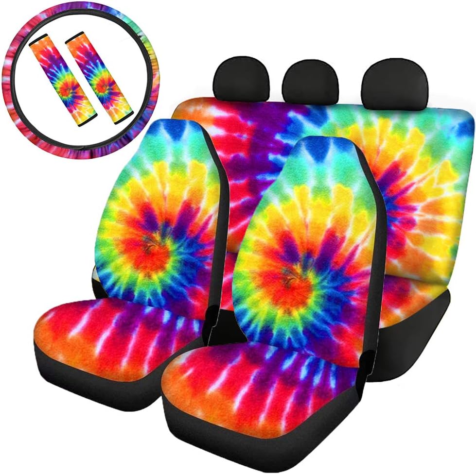 Pink Cow Print Universal Car Seat Covers Set U874
