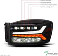 Black Housing Full LED Sequential Quad Projector Headlights P69050