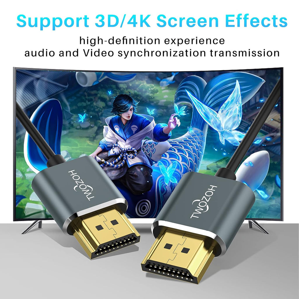 Ultra-Thin HDMI to HDMI Cable 5FT, Flexible HDMI 2.0 Cord G5214