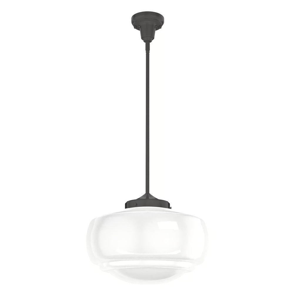 16 inch Cased White Glass Pendant Ceiling Light J4330