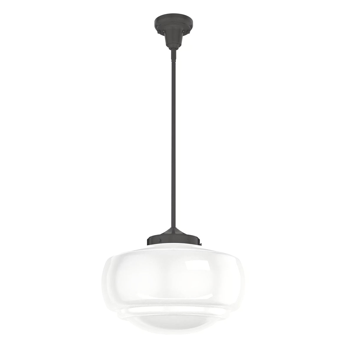 16 inch Cased White Glass Pendant Ceiling Light J4330