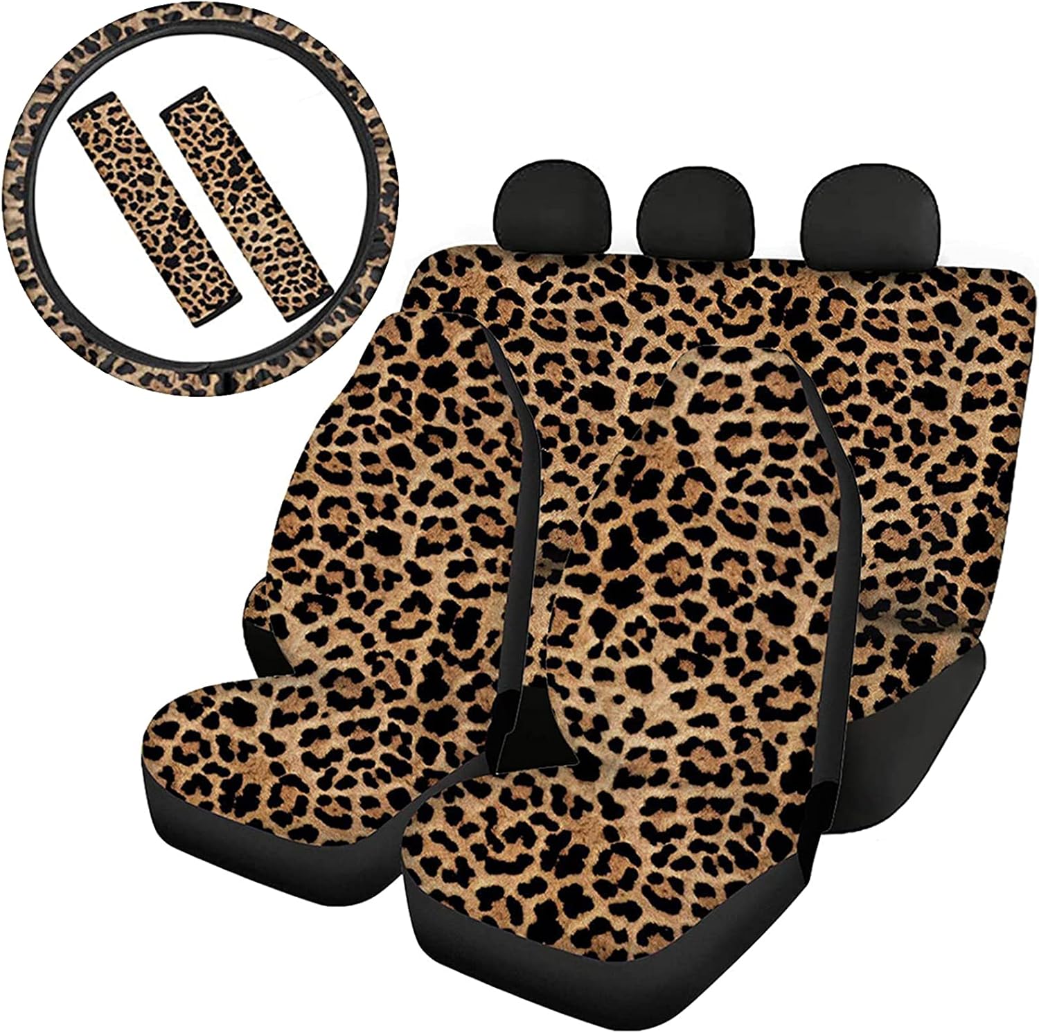 Pink Cow Print Universal Car Seat Covers Set U874