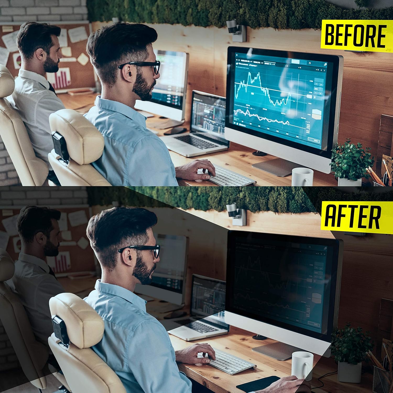 16:10 Anti-Glare Privacy Screen Filter for Widescreen Monitor C685