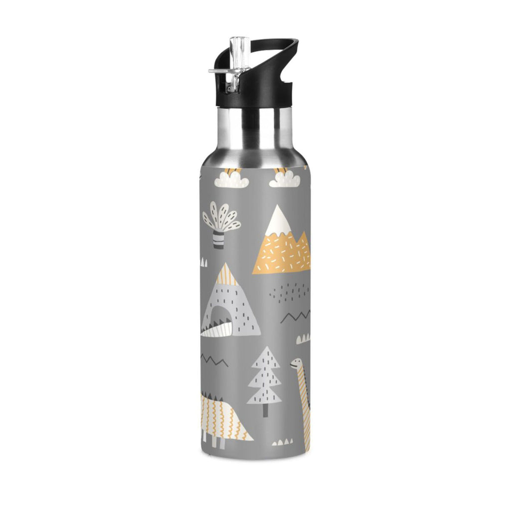 Stainless Steel Insulated Thermos Vacuum Flask Water Bottle with Straw Lid S509907